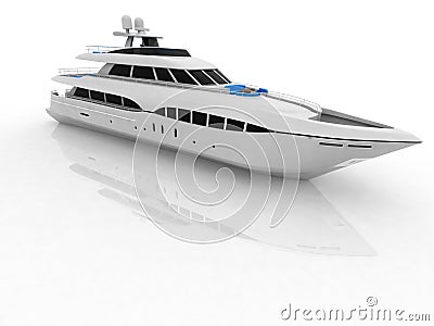 Pleasure yacht Stock Photo