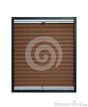 Pleated blind - brown color Stock Photo