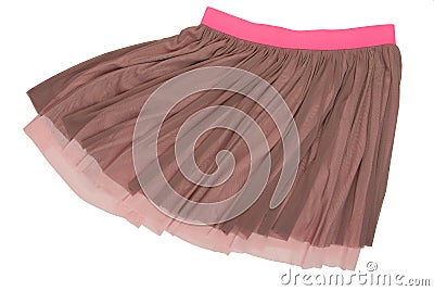 Pleated caprone skirt Stock Photo