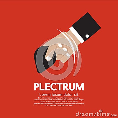 Plectrum In Hand Vector Illustration