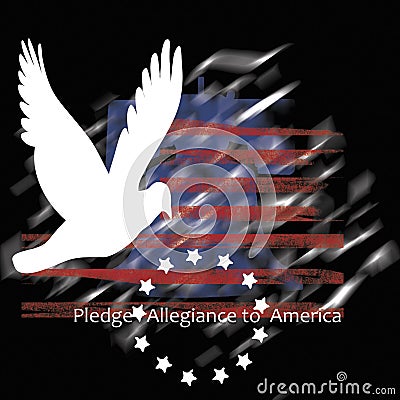 Pledge Allegiance to America Stock Photo