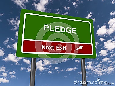 Pledge traffic sign Stock Photo