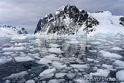 Pleneau Bay in the Lamaire Channel - Antarctica Stock Photo