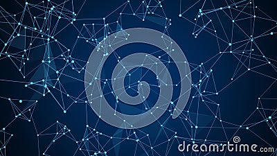 Plexus of abstract network connection background Stock Photo