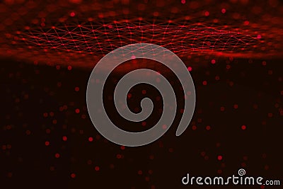 Plexus computer graphics information technology science backgaround. Connected lines and dots Stock Photo