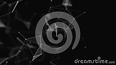 Plexus effect. Connection technology background. Abstract background polygonal. Polygon modern pattern. 3D network evolving. Depth Stock Photo