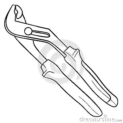 plier tool fasteners repair contruction Stock Photo