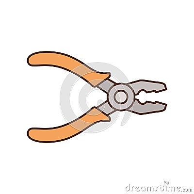 Plier tool isolated icon Vector Illustration