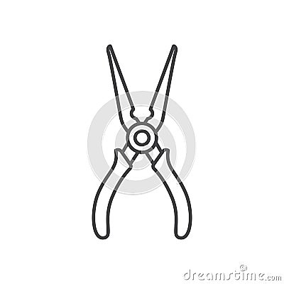 Plier tool isolated icon Vector Illustration