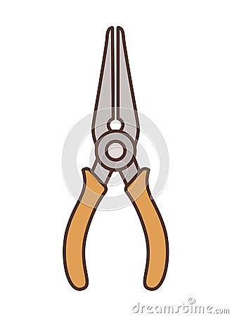 Plier tool isolated icon Vector Illustration