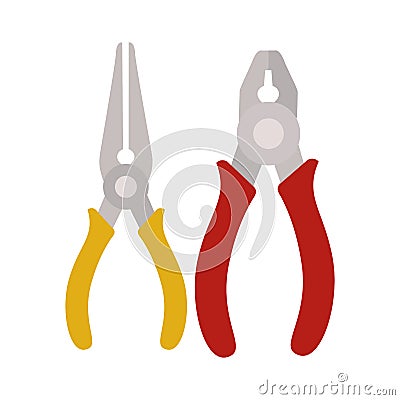 Plier tool isolated icon Vector Illustration