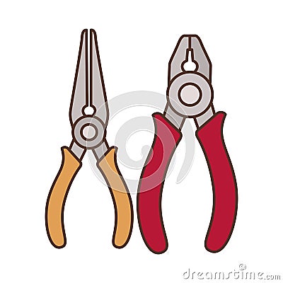 Plier tool isolated icon Vector Illustration
