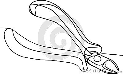 Pliers articulated for craftsmen on black and white background Hand tools for different types of materia Vector Illustration