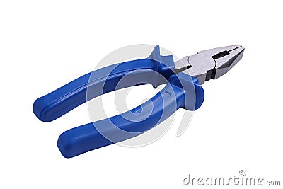 Pliers blue handle Stock Photo