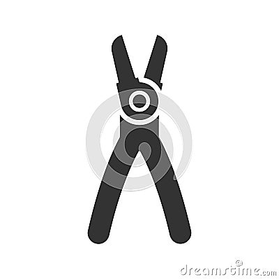 Pliers cutter tools icon Vector Illustration