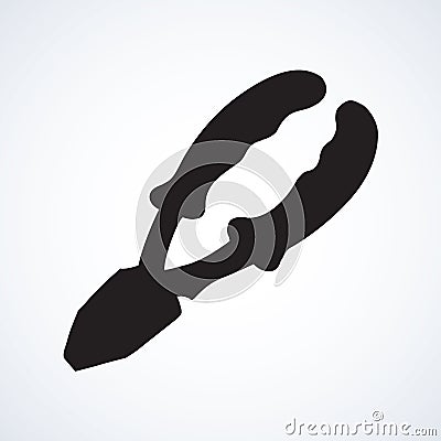 Pliers. Vector drawing Vector Illustration