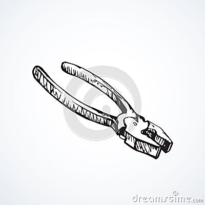 Pliers. Vector drawing Vector Illustration