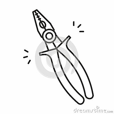 Pliers vector icon Vector Illustration