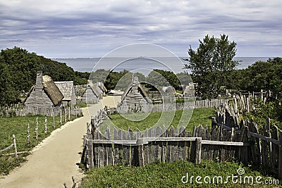 Plimoth plantation at Plymouth, MA Stock Photo