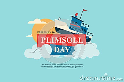 Plimsoll Day background Cartoon Illustration