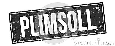 PLIMSOLL text on black grungy rectangle stamp Stock Photo