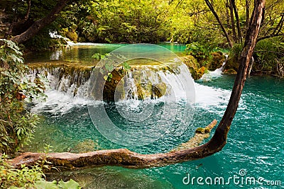 Plitvice lakes in Croatia Stock Photo