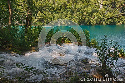 Plitvice Lakes National Park, Croatia. One of the most beautiful places in the world. Stock Photo