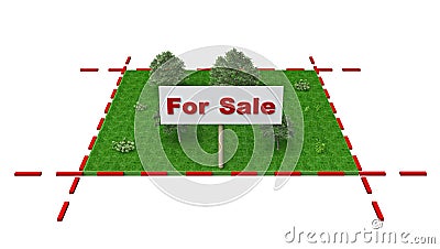 Plot of land for sale Stock Photo