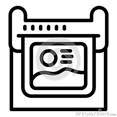 Plotter printing icon outline vector. Format offset Stock Photo