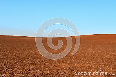 Plough agriculture field before sowing Stock Photo