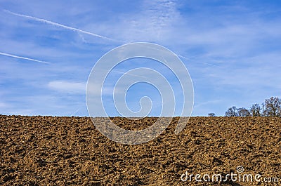 Ploughed Arable Land Stock Photo