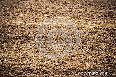 Ploughed field, soil close up Stock Photo