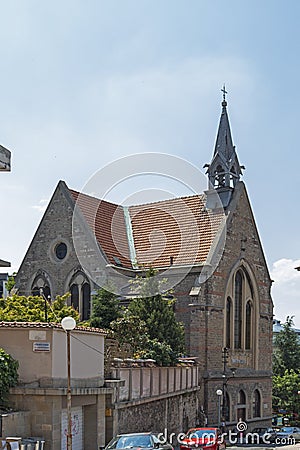 Evangelical Congregation Church in city of Plovdiv, Bulgaria Editorial Stock Photo