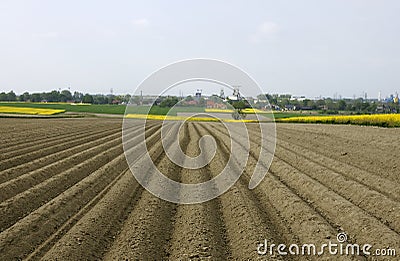 Plowed field Stock Photo