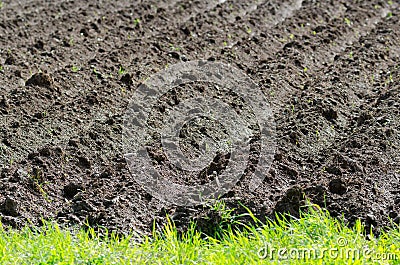 Plowed soil Stock Photo