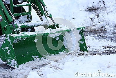 Plowing snow Stock Photo