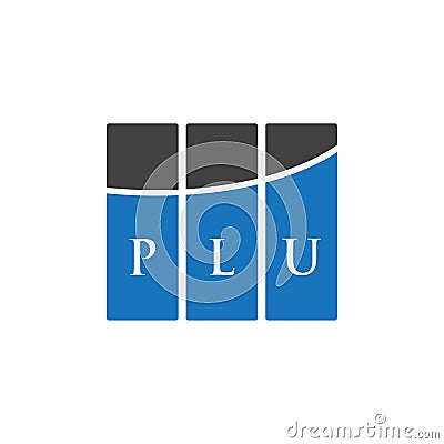 PLU letter logo design on WHITE background. PLU creative initials letter logo concept. PLU letter design.PLU letter logo design on Vector Illustration