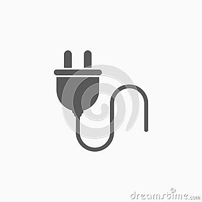 Plug icon, electric, adapter, socket, cable Vector Illustration