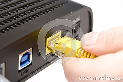 Plug-in modem Stock Photo