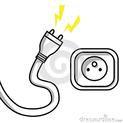 Plug and socket Vector Illustration