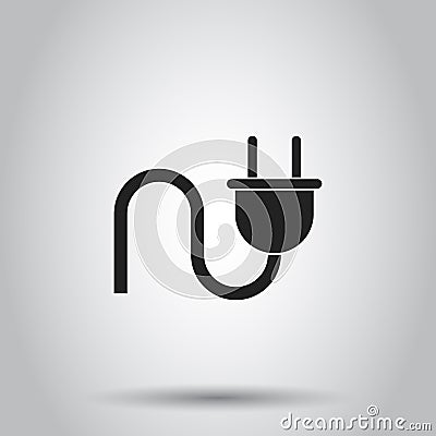 Plug socket icon. Vector illustration on isolated background. Bu Vector Illustration