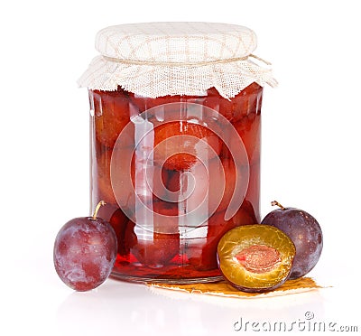 Plum compote Stock Photo