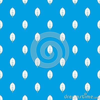 Plum leaf pattern seamless blue Vector Illustration