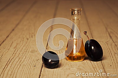 Plum schnapps Stock Photo