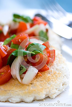 Plum tomato salad, Stock Photo