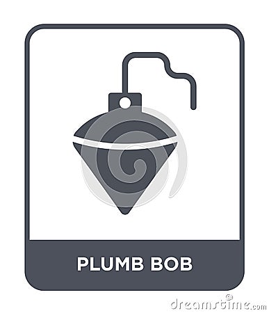 plumb bob icon in trendy design style. plumb bob icon isolated on white background. plumb bob vector icon simple and modern flat Vector Illustration