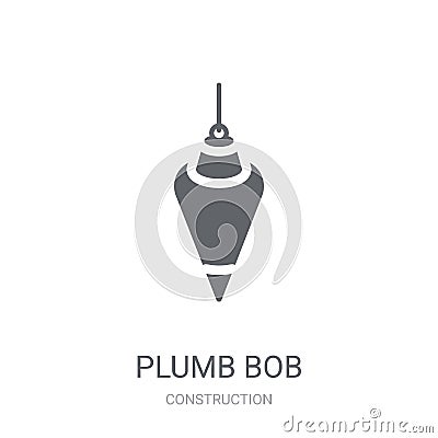 Plumb bob icon. Trendy Plumb bob logo concept on white background from Construction collection Vector Illustration