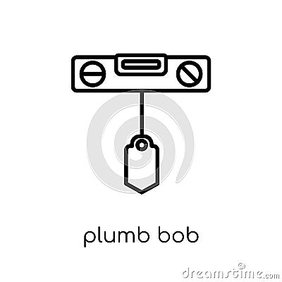 Plumb bob icon. Trendy modern flat linear vector Plumb bob icon Vector Illustration