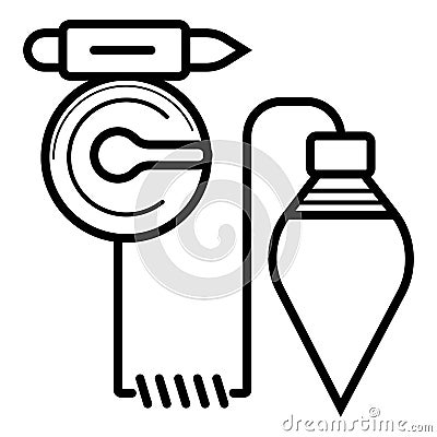 Plumb bob icon vector Vector Illustration