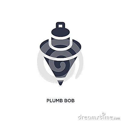 plumb bob icon on white background. Simple element illustration from construction concept Vector Illustration